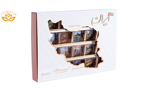 شکلات کادوئی رگالو 106 گرمی طرح ایران در کارتن 8 عددی