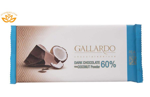 شکلات تلخ با پودر نارگیل 60 درصد تابلت گالارد 65 گرمی فرمند در 6 جعبه 12 عددی