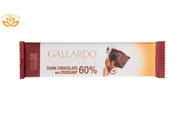 شکلات تلخ با کروکانت 60 درصد تابلت گالارد 25 گرمی فرمند در 6 جعبه 24 عددی