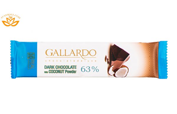 شکلات تلخ با پودر نارگیل 63 درصد تابلت گالارد 25 گرمی فرمند در 6 جعبه 24 عددی