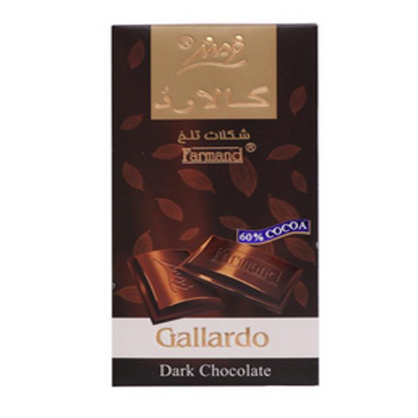 عکس شاخص شکلات تلخ 60 درصد تابلت گالارد 100 گرمی فرمند در 12 جعبه 6 عددی