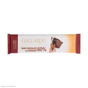 عکس شاخص شکلات تلخ با کروکانت 60 درصد تابلت گالارد 25 گرمی فرمند در 6 جعبه 24 عددی