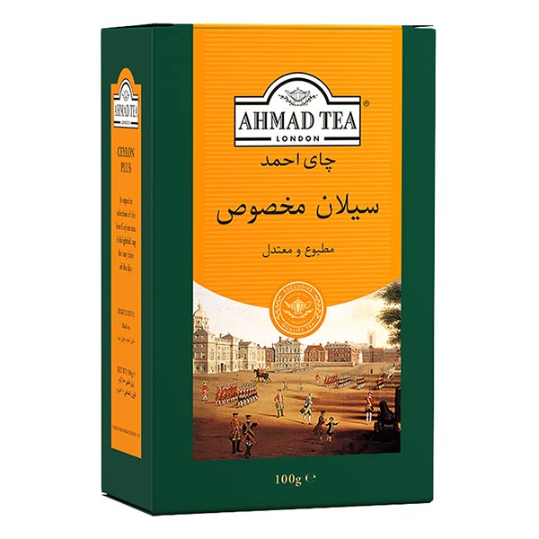عکس شاخص چای ساده 100 گرمی احمد در کارتن 36 عددی