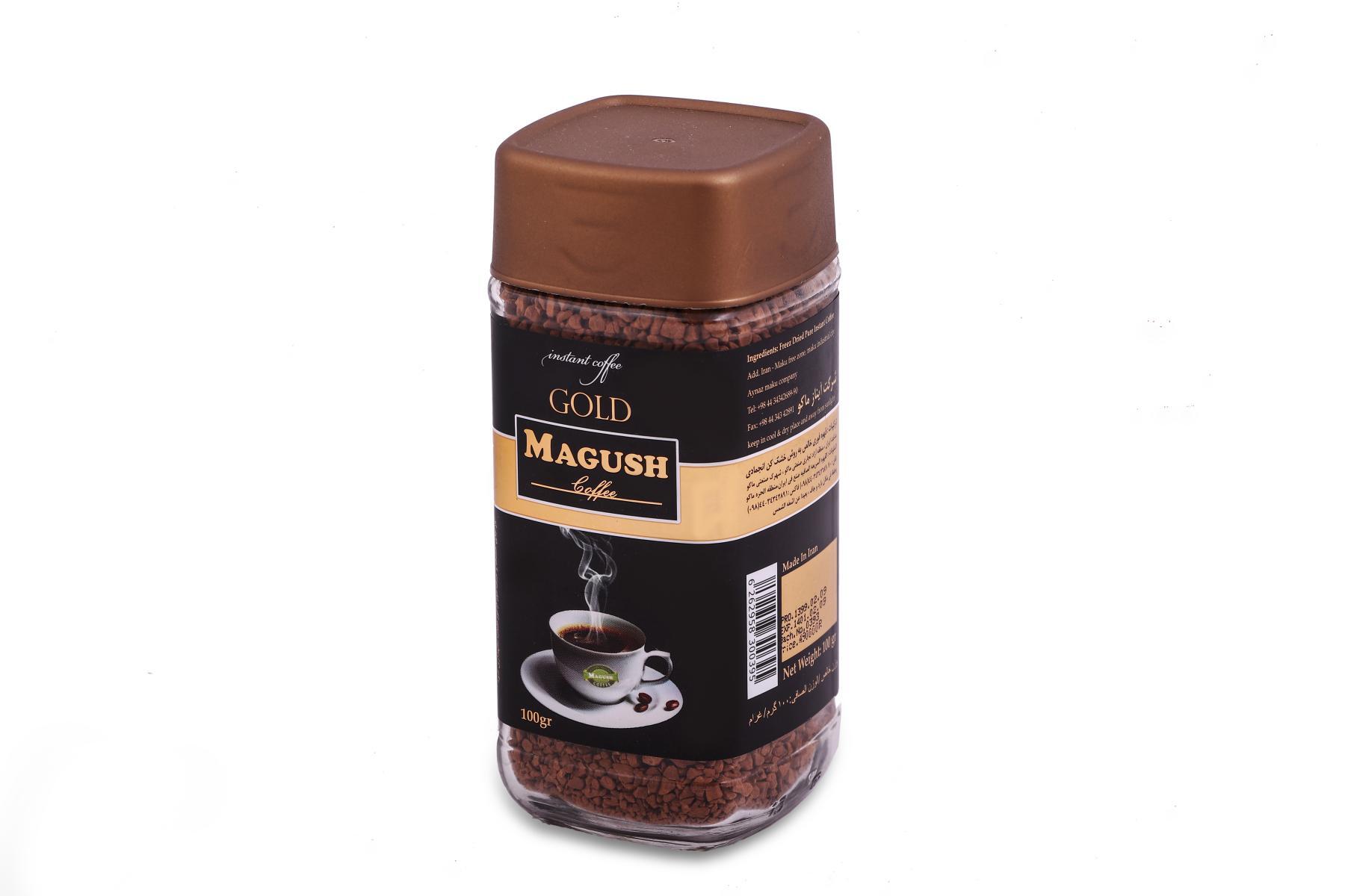 قهوه فوری خالص گلد ماگوش 100 گرم شیشه ای